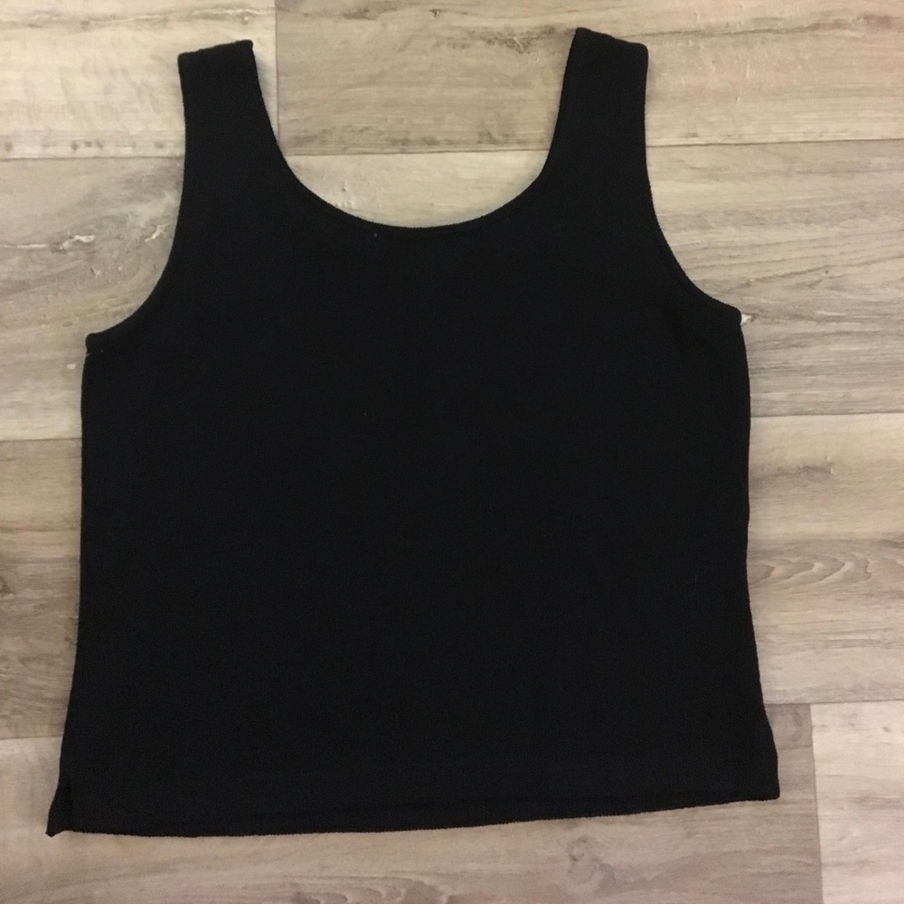 ST John Basics Marie Gray Black Shell Sleeveless